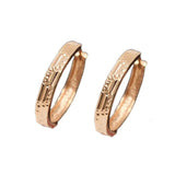 Classics 585 Purple Shining Hoop Earrings 14K Rose Plated for Women