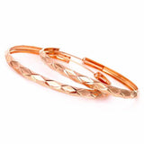 14K Rose Gold Plated Purple Hoop Earrings for Women