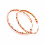 14K Rose Gold Plated Purple Hoop Earrings for Women
