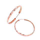 14K Rose Gold Plated Purple Hoop Earrings for Women
