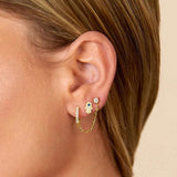 Emerald Tassel 925 Silver Earring Women Drop 18K Fine Jewelry