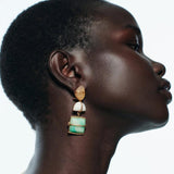 Geometric Stone Dangle Earrings Resin Jewelry Accessories