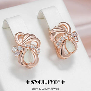 Green Emerald Zircon Flower Earrings 585 Roe Fine Jewelry
