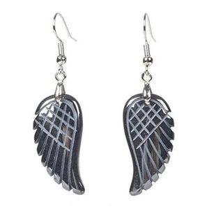 Natural Carved Healing Reiki Crystal Quartz Stone Earrings