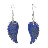 Natural Carved Healing Reiki Crystal Quartz Stone Earrings