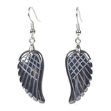 Natural Carved Healing Reiki Crystal Quartz Stone Earrings