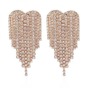 Classic Heart Tassel Dangle Earrings For Women Jewelry Accessories