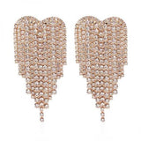 Classic Heart Tassel Dangle Earrings For Women Jewelry Accessories