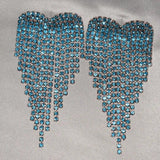 Classic Heart Tassel Dangle Earrings For Women Jewelry Accessories
