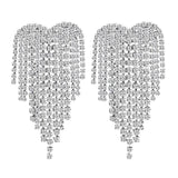 Classic Heart Tassel Dangle Earrings For Women Jewelry Accessories
