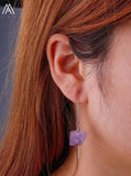 Crystal Women Earrings Raw Gemstone Dangle Earrings Healing Stone Drop Jewelry