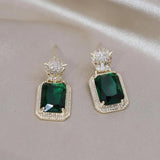 Korea Jewelry Zircon Leopard Crystal Earrings - Women's Work Accessories