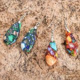 Geometric Shape Gem Drop Earring Ethnic Jewelry
