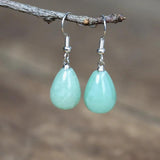 Green Aventurine Water Drop Earrings Women