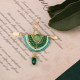 Hand Knit Boho Alloy Beaded Earrings