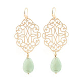 Drop Earrings Copper Shell Natural Stone Statement Earrings For Women