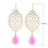 Drop Earrings Copper Shell Natural Stone Statement Earrings For Women