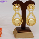Drop Dangle Earrings Round Bead Women's Party Jewelry Wedding Gift
