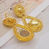 Drop Dangle Earrings Round Bead Women's Party Jewelry Wedding Gift
