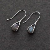 Labrodorite Faceted Gemstone Earrings for Women