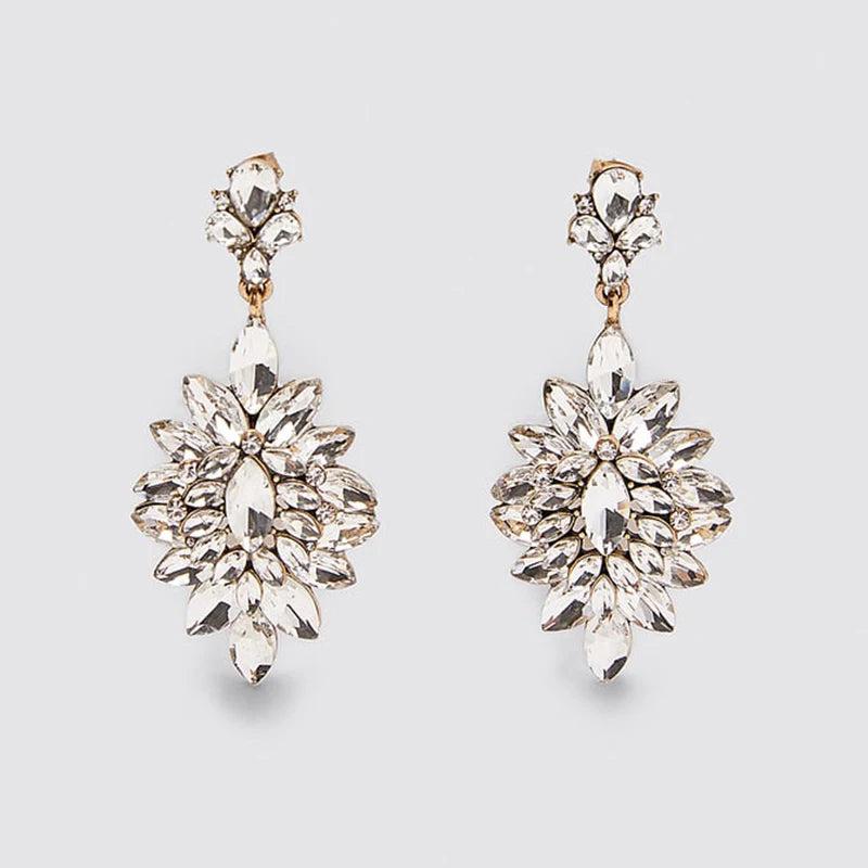 Crystal Gem Stone Dangle Earrings for Women
