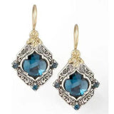Ethnic Gem Stone Dangle Earrings Women Crystal Earrings