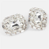 Crystal Gem Pendant Earrings Women's Rhinestone Statement Jewelry