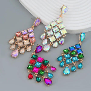 Rhinestone Water Drop Dangle Earrings Girls' Jewelry Accessories