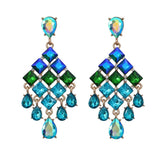 Rhinestone Water Drop Dangle Earrings Girls' Jewelry Accessories