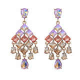 Rhinestone Water Drop Dangle Earrings Girls' Jewelry Accessories