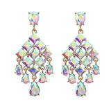 Rhinestone Water Drop Dangle Earrings Girls' Jewelry Accessories