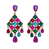 Rhinestone Water Drop Dangle Earrings Girls' Jewelry Accessories
