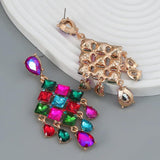 Rhinestone Water Drop Dangle Earrings Girls' Jewelry Accessories
