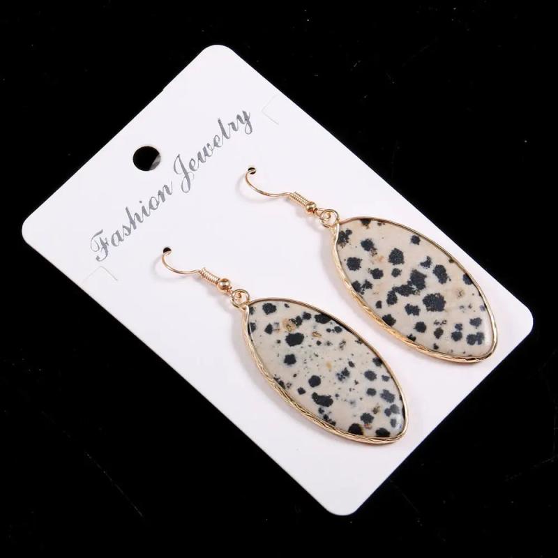 Labradorite Stone Earrings for Women Jewelry 20x45mm