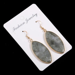 Labradorite Stone Earrings for Women Jewelry 20x45mm