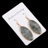 Labradorite Stone Earrings for Women Jewelry 20x45mm