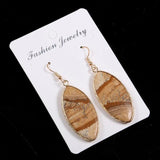 Labradorite Stone Earrings for Women Jewelry 20x45mm