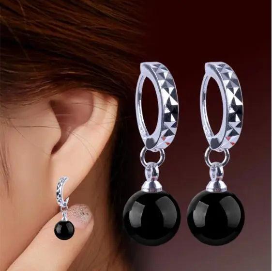 925 Silver Moonlight Stone Water Drop Earrings for Women