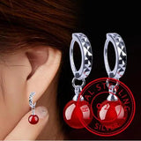 925 Silver Moonlight Stone Water Drop Earrings for Women