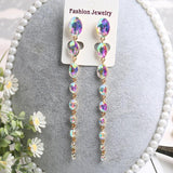 AB Crystal Rhinestone Drop Earrings for Women