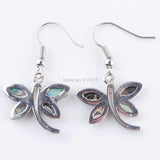 Abalone Shell Dragonfly Dangle Earrings For Women