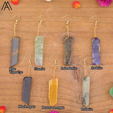 Natural Gemstone Dangle Earrings Amethyst Amazonite Boho Party Jewelry