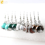 CSJA Dragon Shape Clear Crystal Drop Earring Reiki Gem Stone Pendant