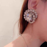 Rhinestone Gems Dangle Earrings Party Statement Earrings Hot