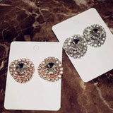 Rhinestone Gems Dangle Earrings Party Statement Earrings Hot