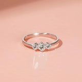 925 Silver Stackable Rings Set Sparkling Zircon Wedding Jewelry