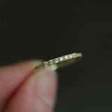 925 Silver Crystal Wedding Ring CZ Stacked Hand Jewelry