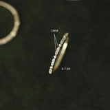 925 Silver Crystal Wedding Ring CZ Stacked Hand Jewelry
