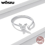 925 Silver Butterfly Tail Ring Adjustable Rings for Women
