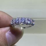 925 Silver Boho Zircon Engagement Wedding Ring for Women